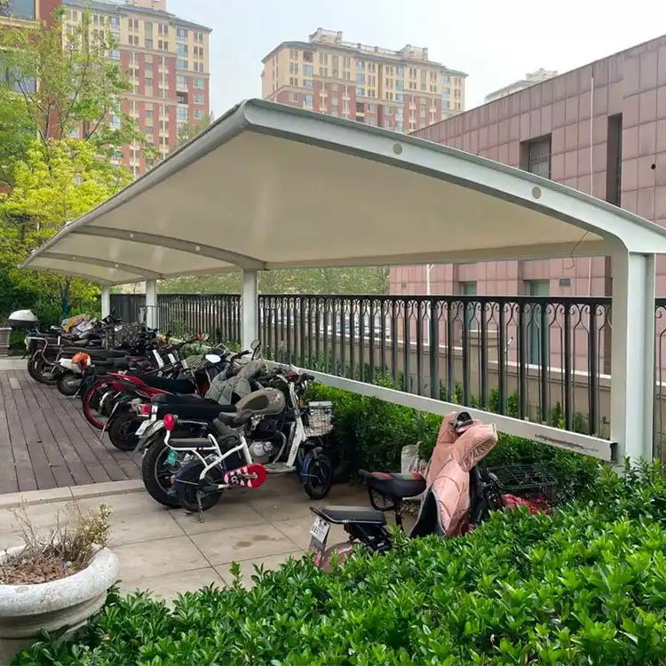 若尔盖县膜结构电动车棚